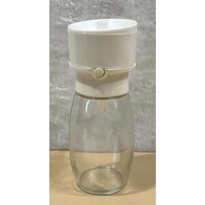 Vintage GEMCO USA Hand Crank Salad Dressing Mixer Glass Jar 7.5" Retro Kitchen